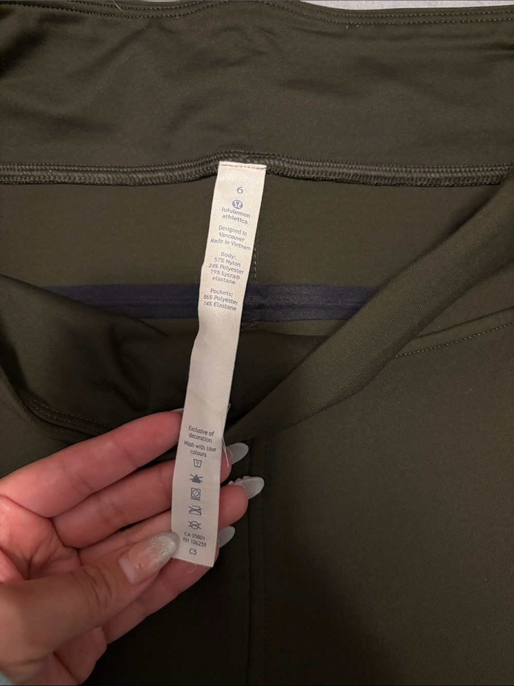 lululemon athletica Olive Green High-Waist pants - Picture 2 of 3